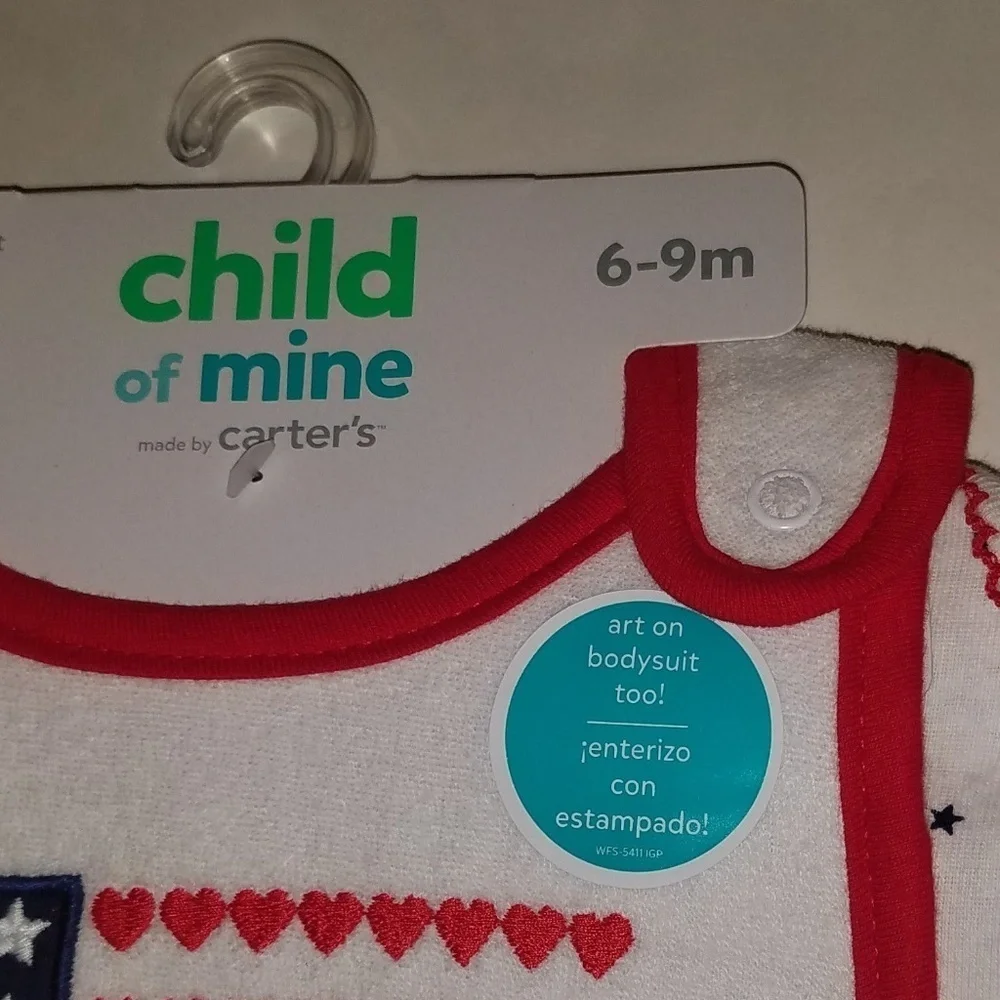 NEW Carters Child Mine America Sweetheart Baby 6-9 OR 12 Months 4th of July